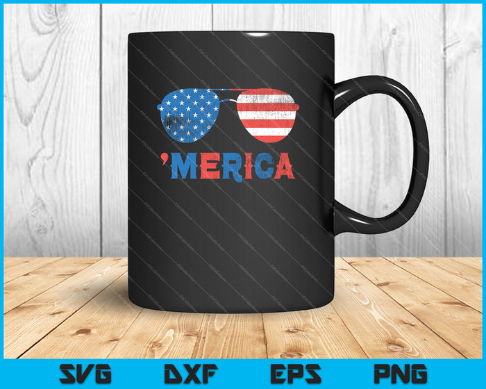 Merica Bandera Americana SVG PNG Cortando Archivos Imprimibles