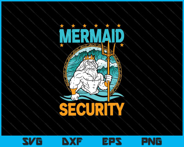 Mermaid Security SVG PNG Cutting Printable Files