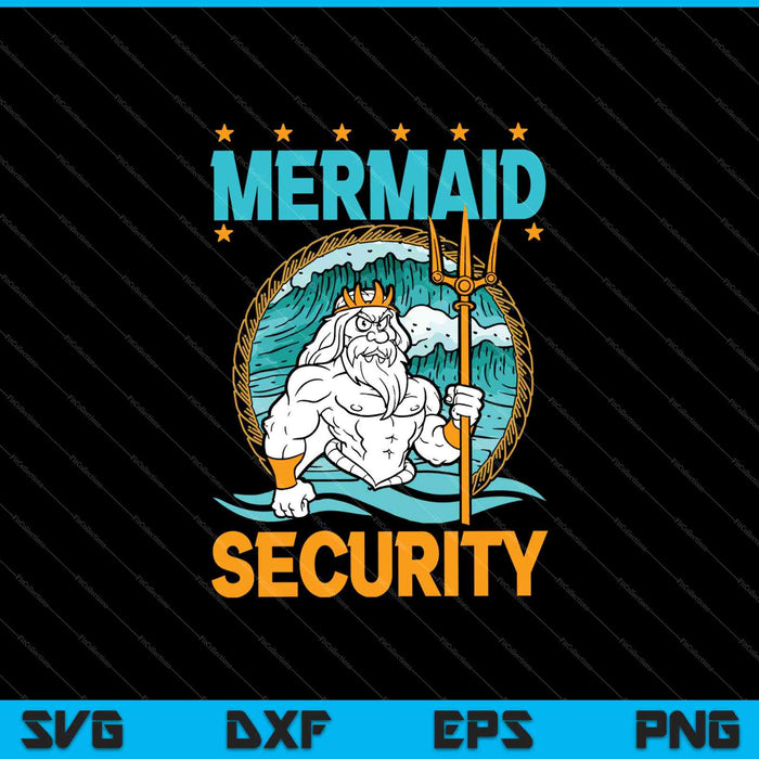 Mermaid Security SVG PNG Cutting Printable Files