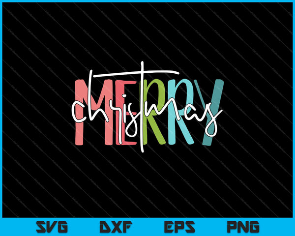 Happy Merry Christmas Holyday funny Svg Cutting Printable Files - on a t-shirt