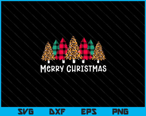 Merry Christmas Tree Buffalo Plaid Svg snijden afdrukbare bestanden - on a t-shirt
