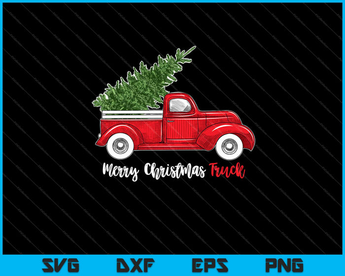 Feliz Navidad Camión Svg Cortando Archivos Imprimibles
