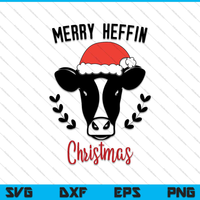 Feliz Heffin' Navidad SVG PNG cortando archivos imprimibles