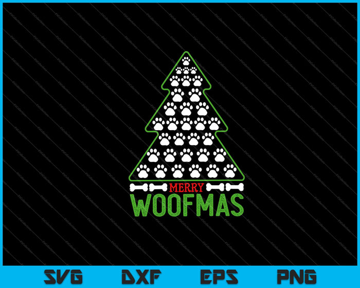 Merry Woofmas Dog Christmas Svg Cutting Printable Files