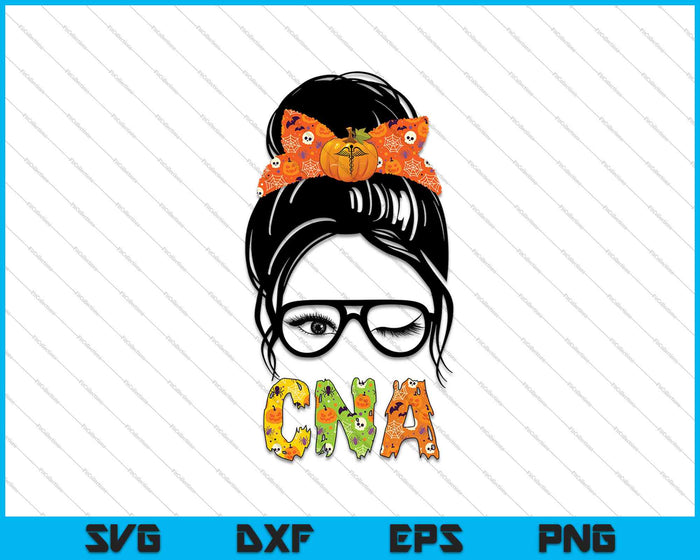Messy bun CNA SVG PNG Cutting Printable Files