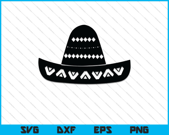 Sombrero Mexicaanse hoed SVG PNG snijden afdrukbare bestanden