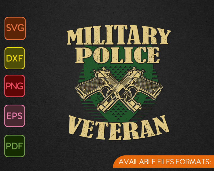 Military Police Corps Veteran SVG PNG Cutting Printable Files