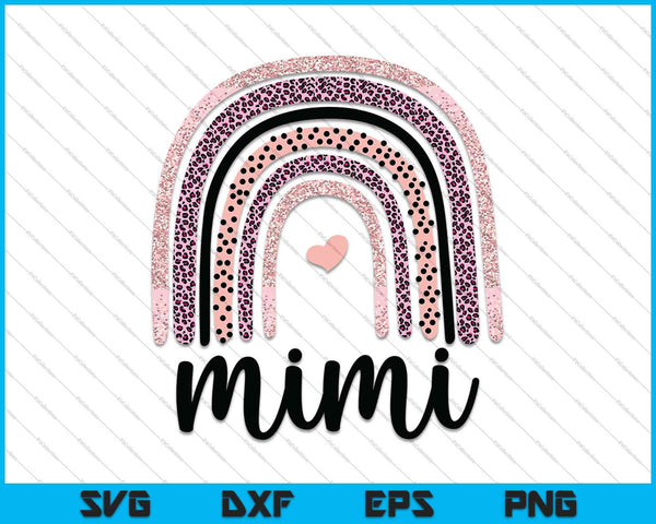 Mimi Rainbow SVG PNG snijden afdrukbare bestanden