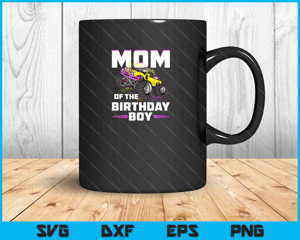 Moeder van de feestvarken Monster Truck verjaardag SVG PNG snijden afdrukbare bestanden
