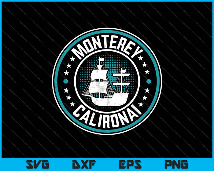 Monterey Californië SVG PNG snijden afdrukbare bestanden