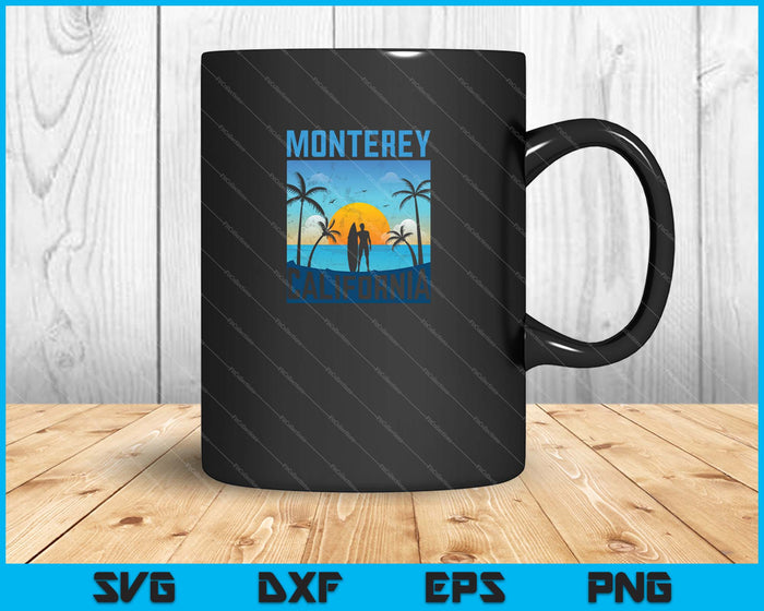 Monterey California Summer Surf SVG PNG Cutting Printable Files