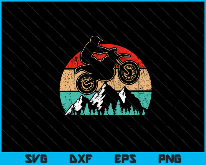 Motocross Vintage Bike Retro Svg Cutting Printable Files
