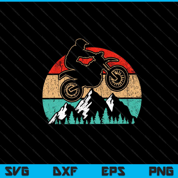 Motocross Vintage Bike Retro Svg Cutting Printable Files