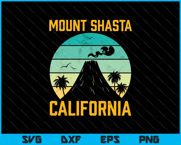 Mount Shasta California SVG PNG Cutting Printable Files