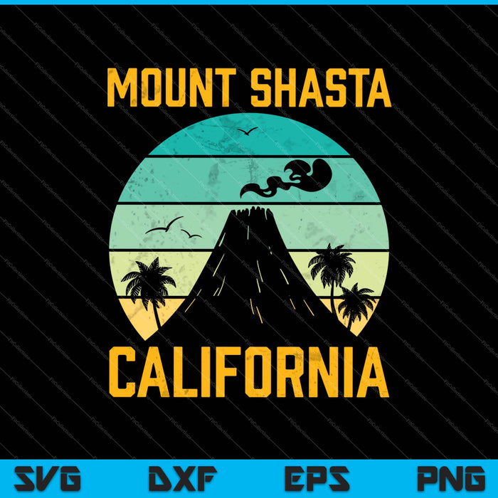 Mount Shasta California SVG PNG Cutting Printable Files