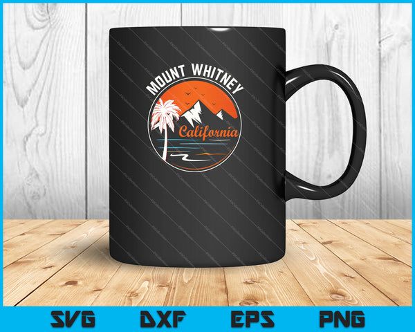 Mount Whitney California SVG PNG cortando archivos imprimibles