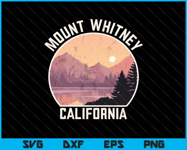 Mount Whitney Californië wandelen klimmen SVG PNG snijden afdrukbare bestanden