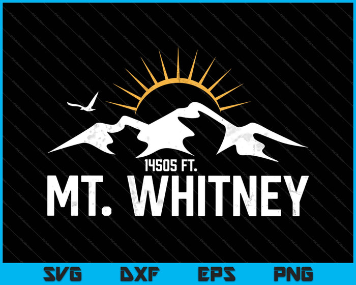 Monte Whitney California SVG PNG Cortar archivos imprimibles