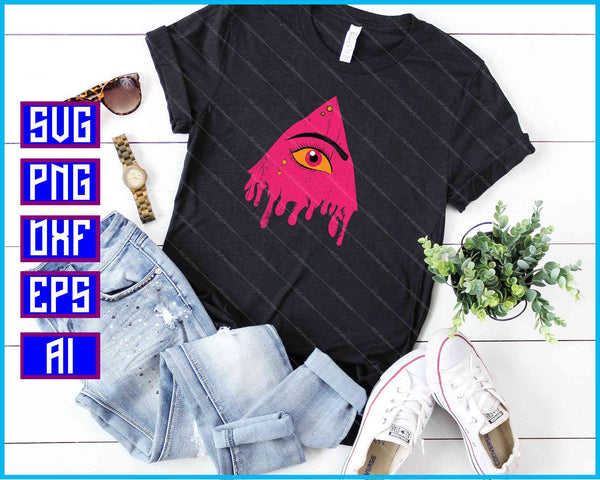 Mutated Melting Eye SVG PNG Cutting Printable Files - on a t-shirt
