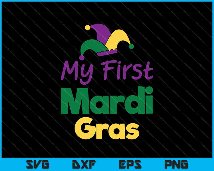 Mijn eerste Mardi Gras SVG PNG snijden afdrukbare bestanden 