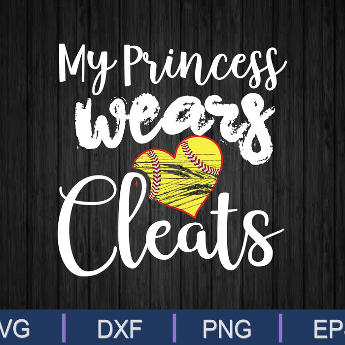 Mijn prinses draagt ​​schoenplaatjes SVG PNG snijden afdrukbare bestanden