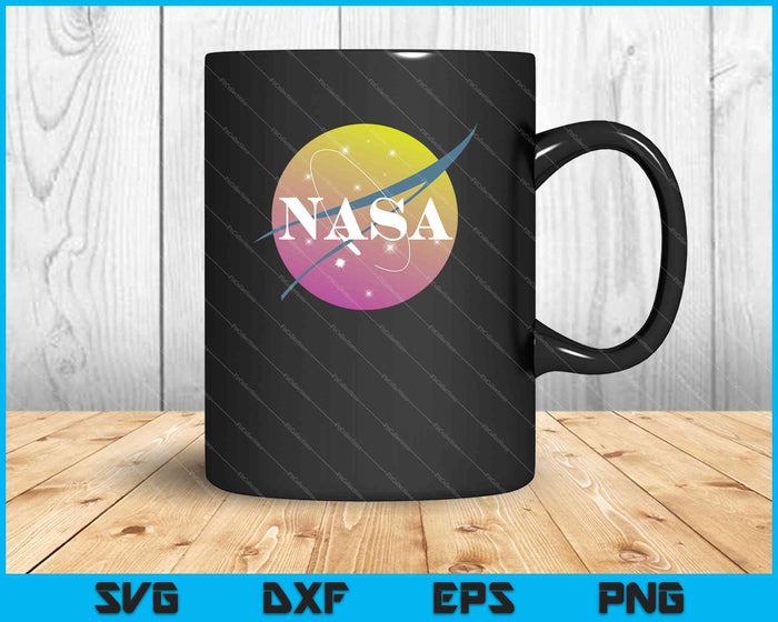 NASA Pastel Rainbow Classic Logo SVG PNG Cutting Printable Files