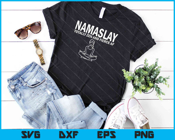 Namaslay Halloween Christmas Funny Cool Holidays  SVG PNG Cutting Printable Files - on a t-shirt