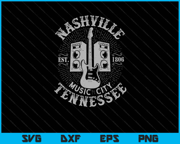 Nashville Music City USA Vintage Svg Cutting Printable Files