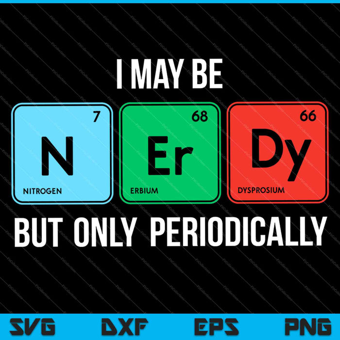 Nerdy Elements Nerd Ciencia Átomo Científico Química Químico SVG PNG Cortar archivos imprimibles