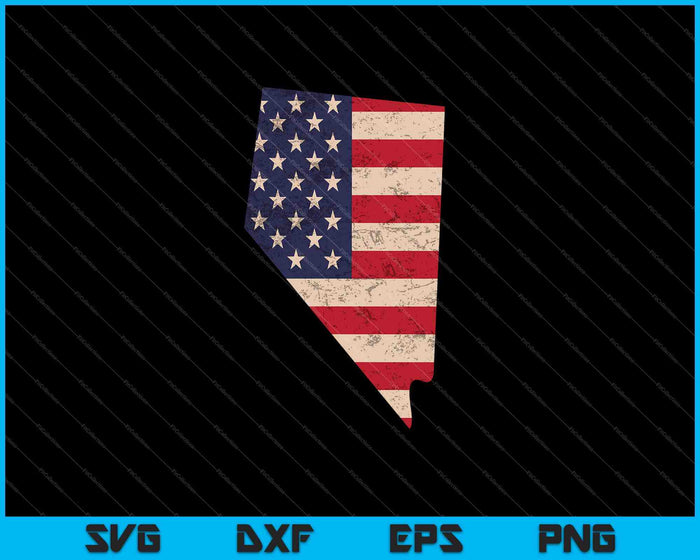 Nevada Amerikaanse vlag Vintage SVG PNG snijden afdrukbare bestanden