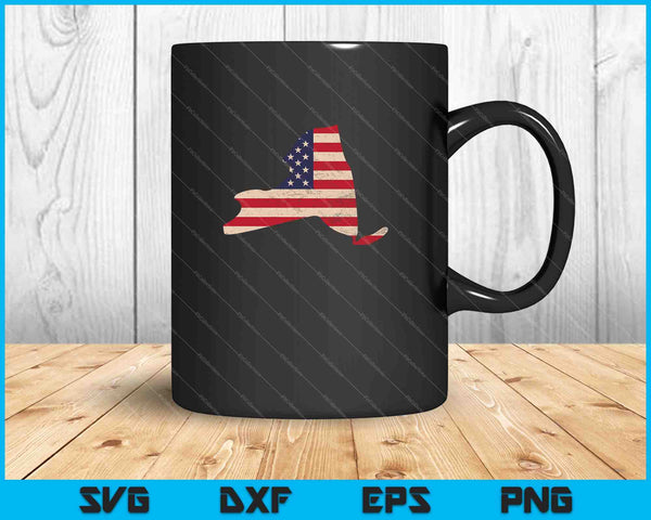 New York American Flag Vintage SVG PNG Cutting Printable Files