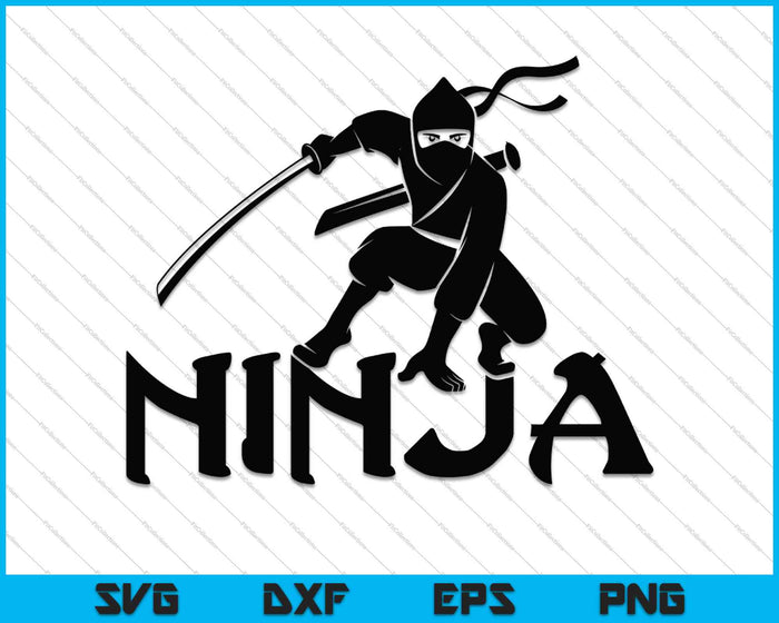 Ninja SVG PNG cortando archivos imprimibles 