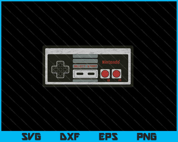 Nintendo NES Controller Retro Vintage SVG PNG Cutting Printable Files