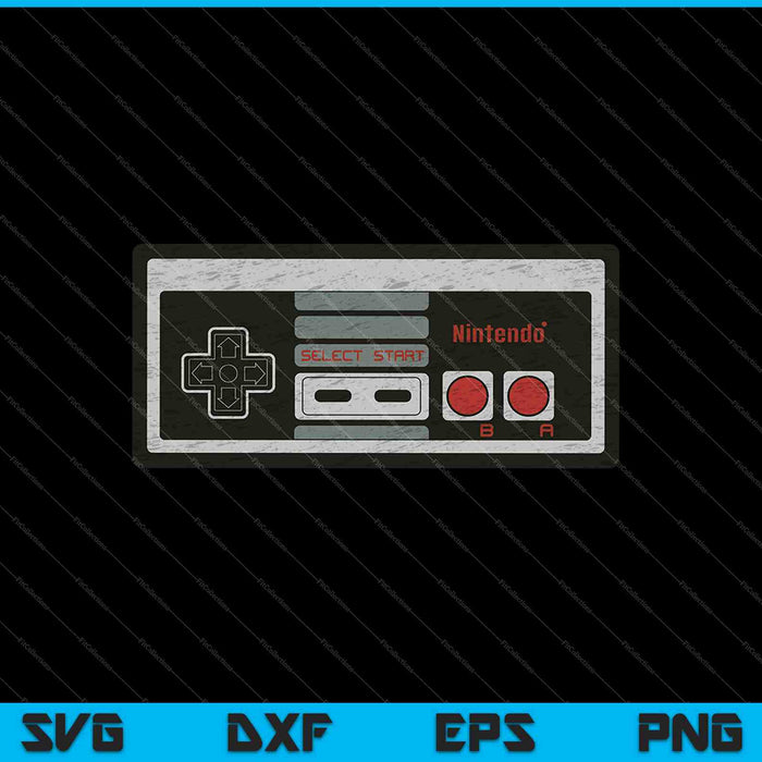 Nintendo NES Controller Retro Vintage SVG PNG Cutting Printable Files