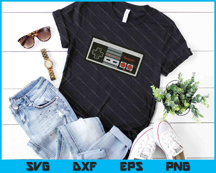 Nintendo NES Controller Retro Vintage SVG PNG Cutting Printable Files