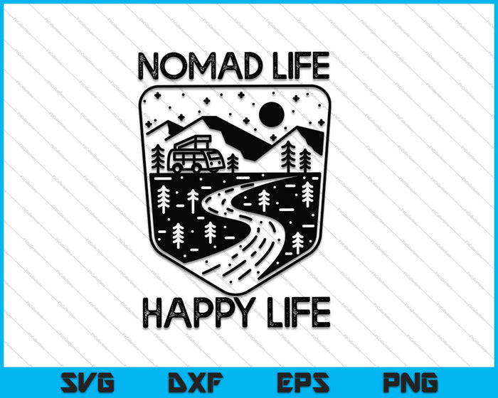 Nomad Life Adventure Van Life Retirement SVG PNG Cortar archivos imprimibles