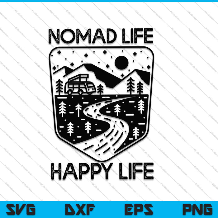 Nomad Life Adventure Van Life Retirement SVG PNG Cortar archivos imprimibles
