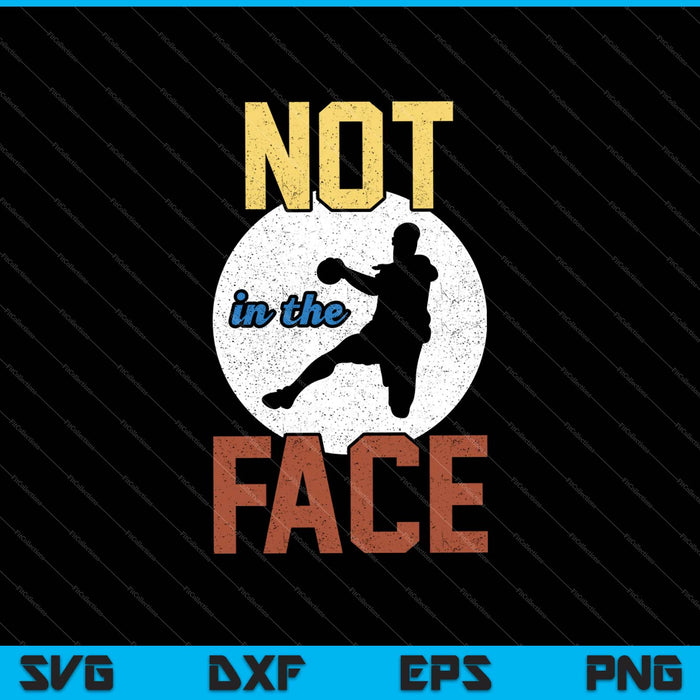 No en la cara Dodgeball jugador juego de pelota SVG PNG cortando archivos imprimibles