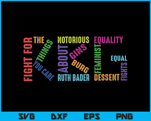 Notoria RBG Ruth Bader Ginsburg Feminista Política SVG PNG Cortando Archivos Imprimibles