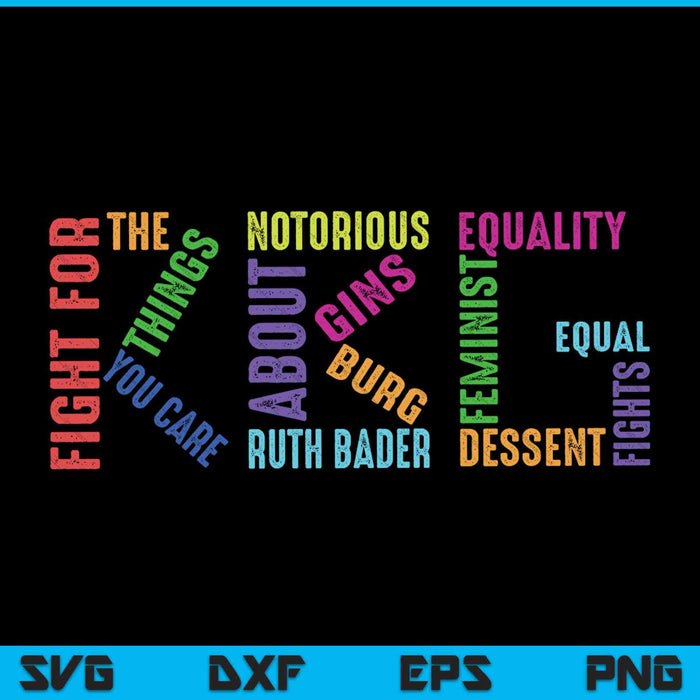 Notoria RBG Ruth Bader Ginsburg Feminista Política SVG PNG Cortando Archivos Imprimibles