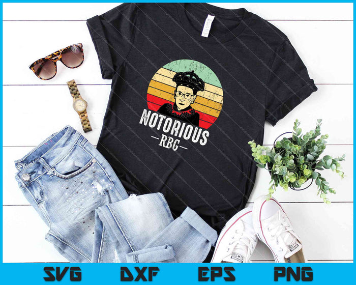 Notorious RBG Ruth Bader Ginsburg Shirts Political Feminist SVG PNG Cutting Printable Files