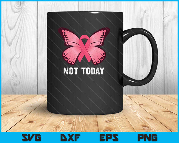 Hoy no, Pink Butterfly Breast Cancer Awareness SVG PNG Cortar archivos imprimibles