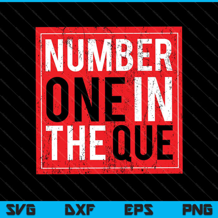 Number one in the Que SVG PNG Cutting Printable Files