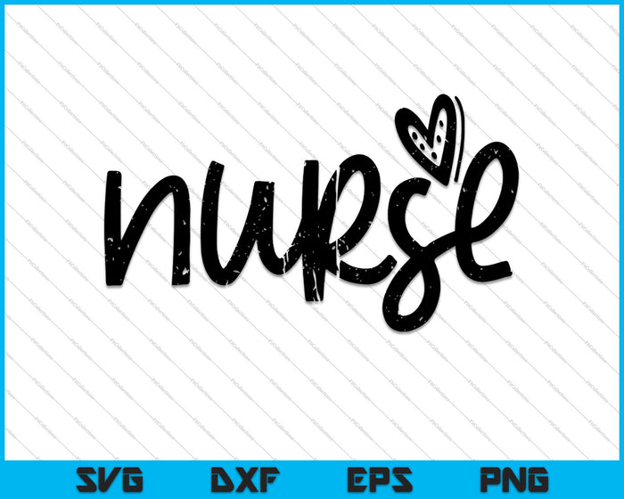 Verpleegkundige Hand schrijven Shirt Design SVG PNG snijden afdrukbare bestanden