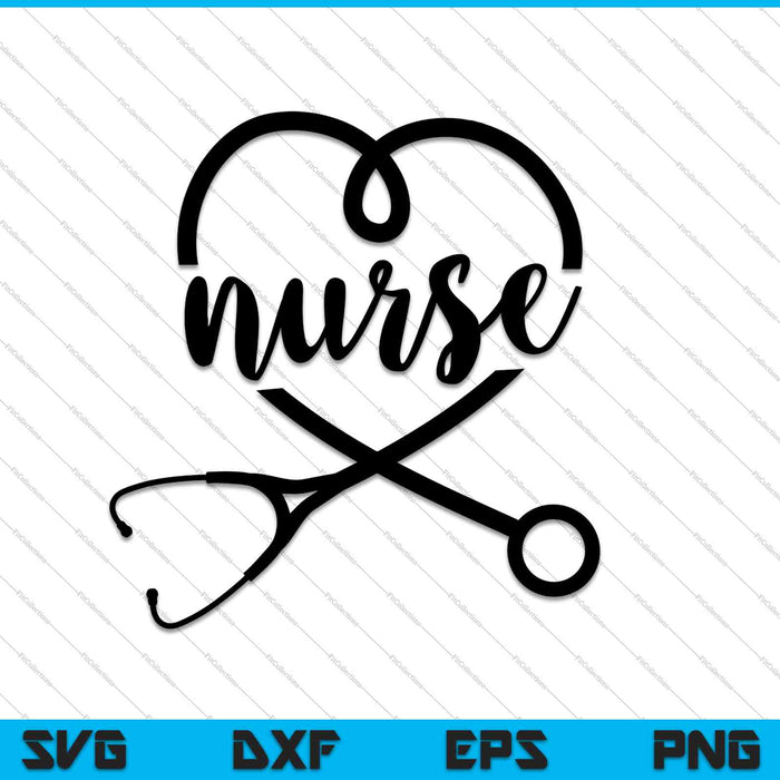 Nurse Stethoscope SVG PNG Cutting Printable Files
