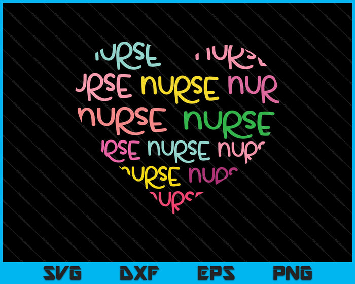 Nurse Heart Love SVG PNG Cutting Printable Files