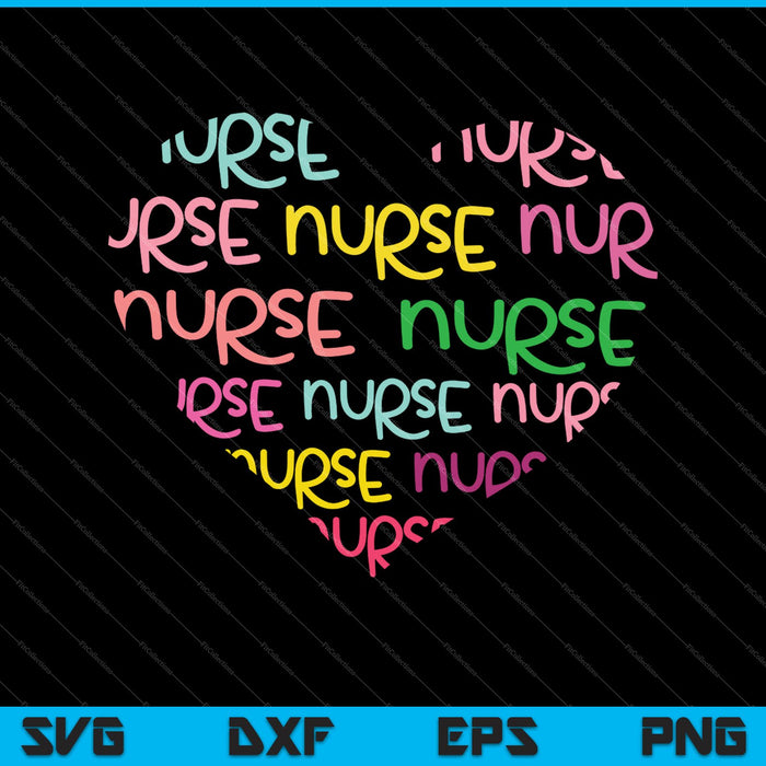 Nurse Heart Love SVG PNG Cutting Printable Files