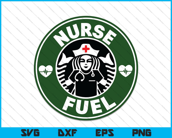 Nurse Fuel Coffee Love Hearts Decoration SVG PNG Cutting Printable Files