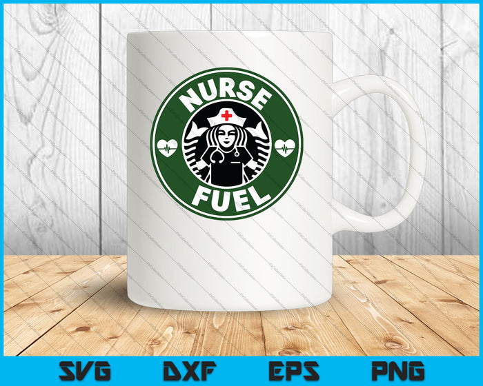 Nurse Fuel Coffee Love Hearts Decoration SVG PNG Cutting Printable Files