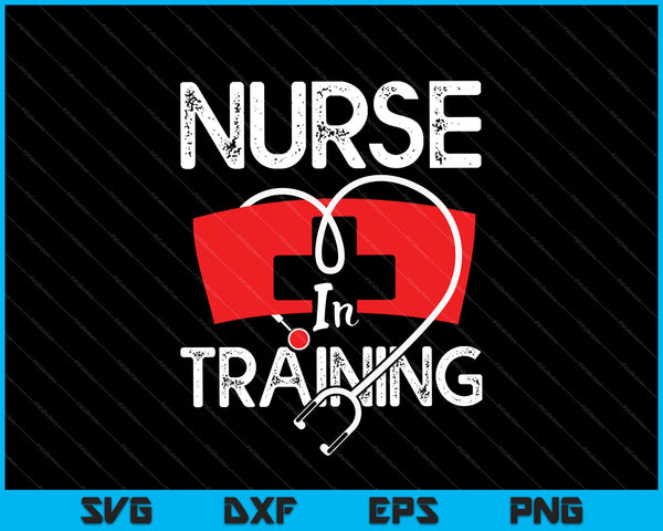 Verpleegkundige in opleiding toekomstige verpleegster SVG PNG snijden afdrukbare bestanden 